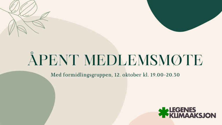 Åpent medlemsmøte høst 2022